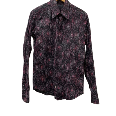 Ted Baker Mens Size 4 Business Shirt Black  / Multicoloured / Pink  / White 