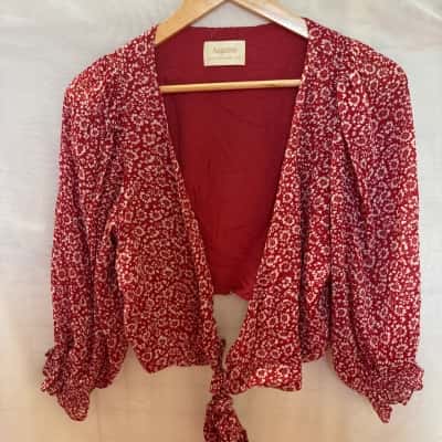 Auguste The Label Womens  Size 10 Blouse Floral / Red / White 