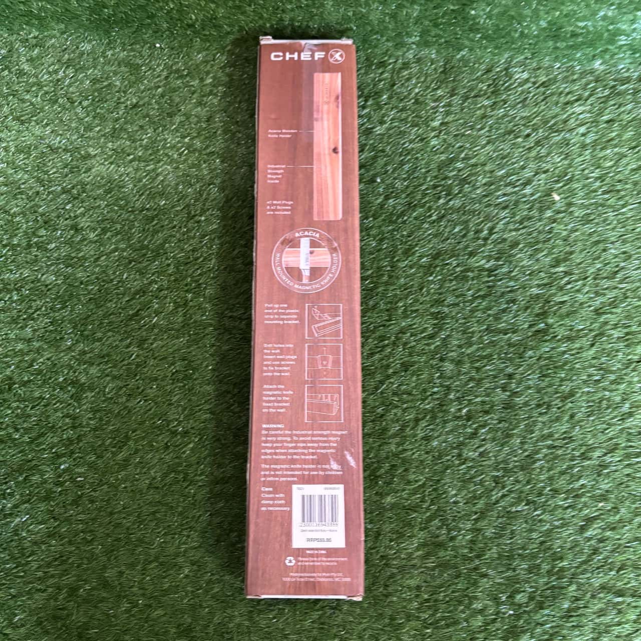 ChefX Acacia Knife Wall Rack (New in Box)(s)