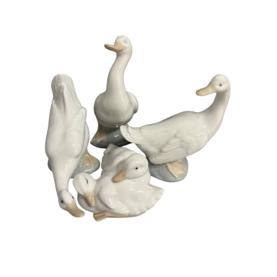 NAO by Lladró Porcelain Duck Figurines Set of 4 Handmade Spain