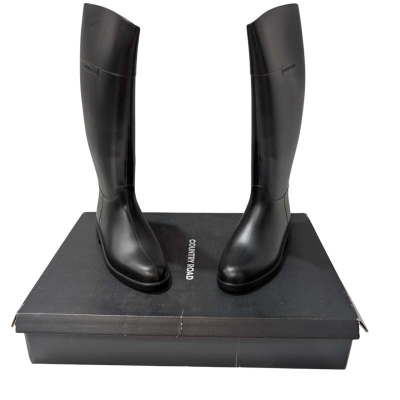 Country Road Womens Black Spencer Tall Gumboot Size 40 
