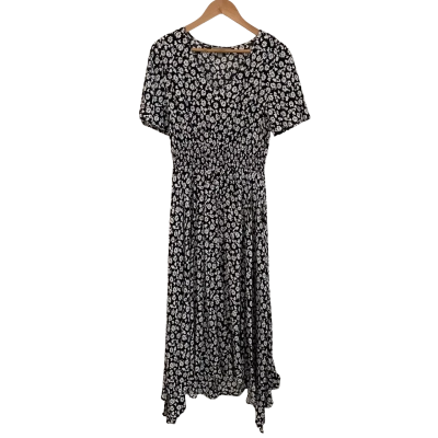 Suzannegrae Womens  Size 10 Floral Dress / Maxi Dress Black  / Floral / White 