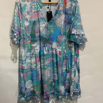 TS Womens  Size 18 (M) Short Sleeve Top Floral 