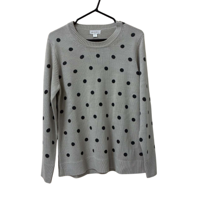 Grace Hill Womens Size S Jumper Grey / Polka Dot 
