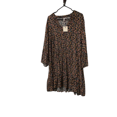 ONLY CARMAKOMA Womens  Size 20 Carlolliemma Marrakech 3/4 Tunic Dress Black  / Floral 