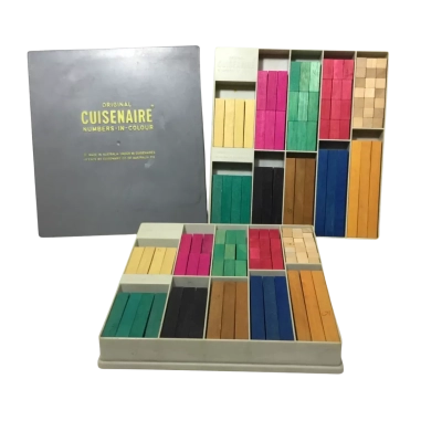 VINTAGE CUISENAIRE NUMBERS-IN-COLOUR