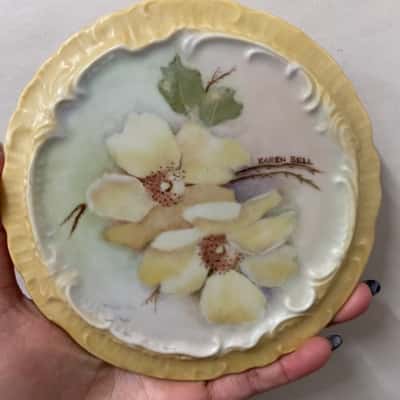 Hand painted by KAREN BELL