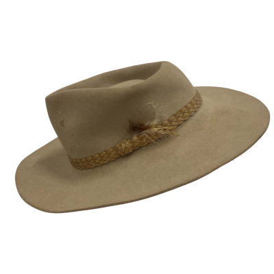 Akubra Unisex Size M(58) Sand Coloured Western Cowboy Hat 