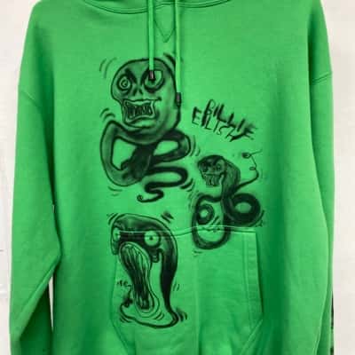 Billie Eilish tour Womens  Size S Hoodie Green 