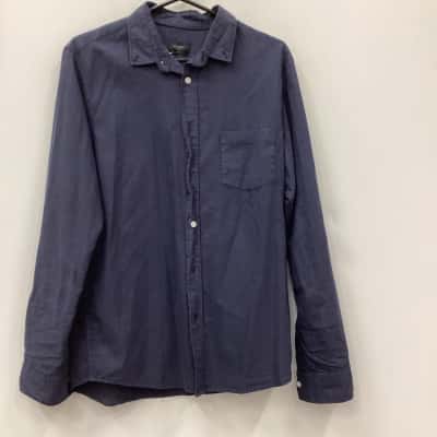 Academy Brand Mens Shirt Navy Blue Size M