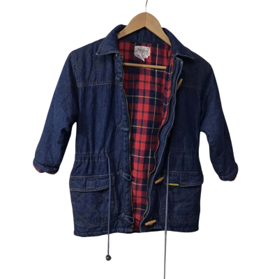  Jelly Beans Girls Size 8 Blue Denim Padded Hooded Jacket 