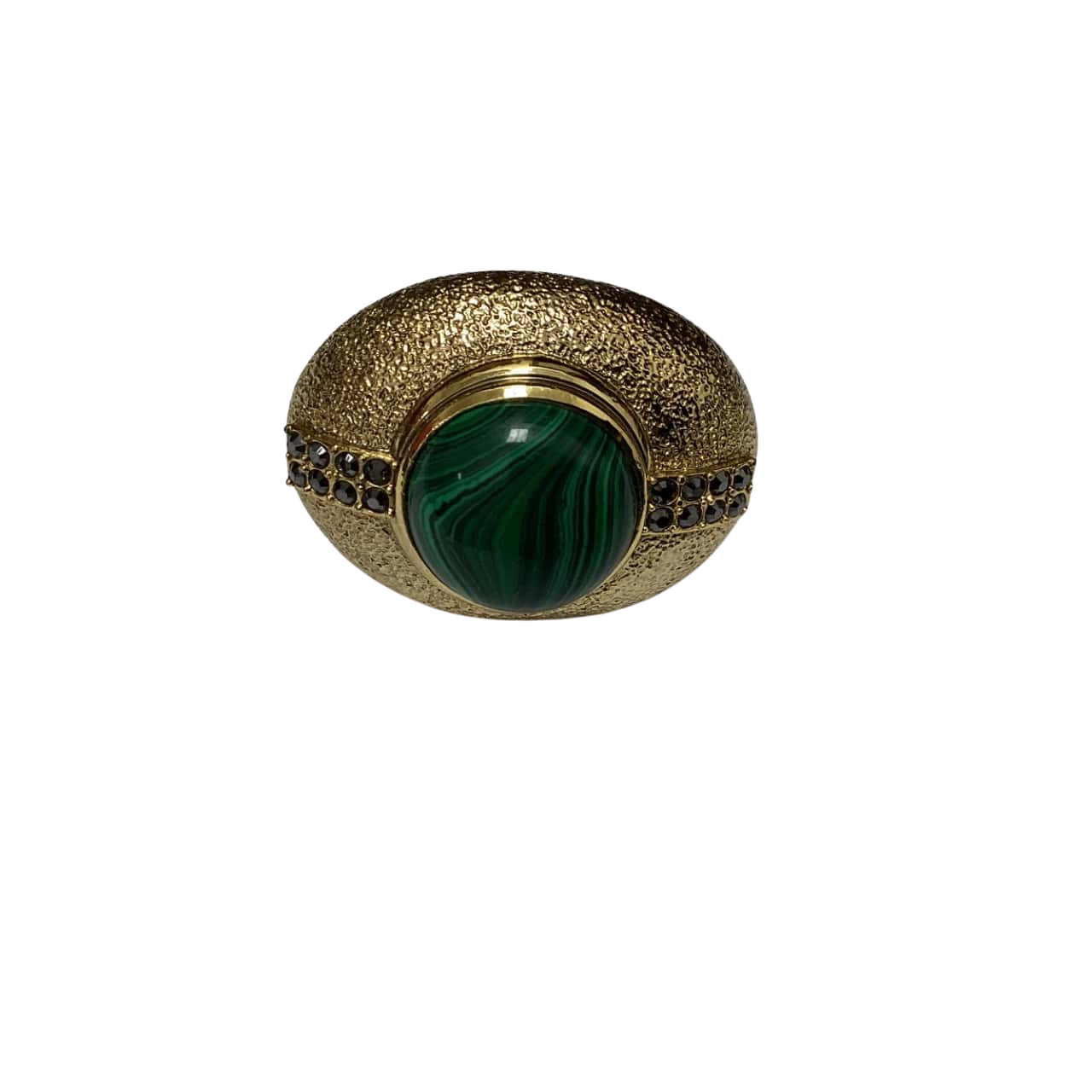 Womens scarf Ring Gold / Green (s)