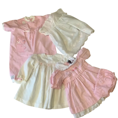 Vintage*  Four Vintage Baby Outfits.   Size 0-12mths