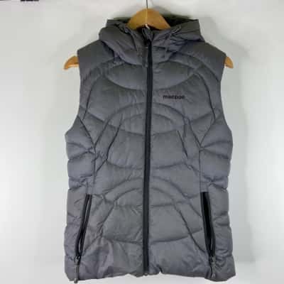 Macpac Women's Aurora Hooded Down Vest – Size 12, Grey