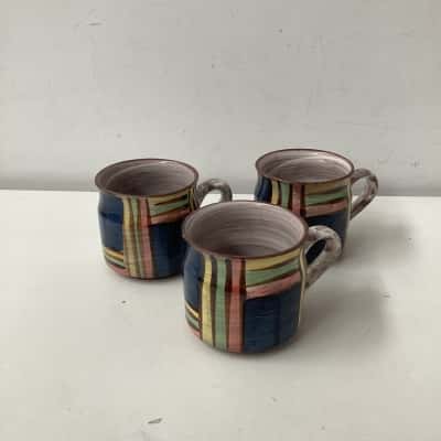 Handmade ceramic mugs x3