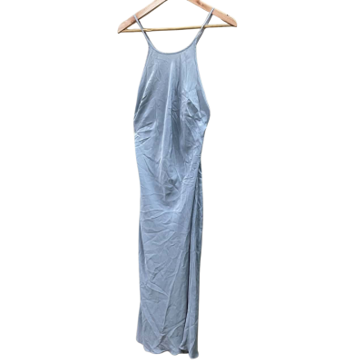 Neo Dia Womens Size 0 Blue/Grey Silk Backless Dress 