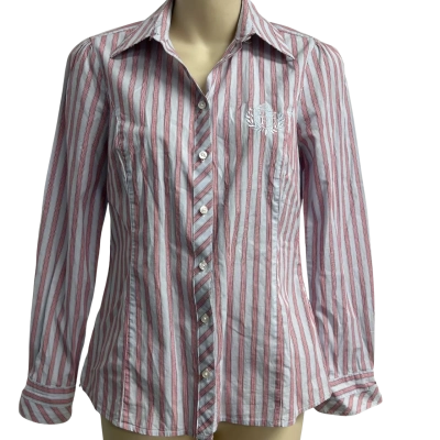 Tommy Hilfiger Womens Size XS Striped Button Up Top 