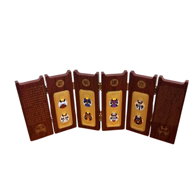 Pattern of The Make-up Drama China Souvenir 6 Mini Folding Screen 