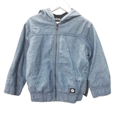  Kids  Size 5 Denim Hooded Shirt Jacket Blue 