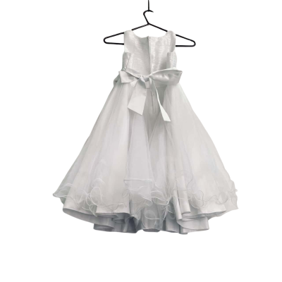  KidsElegant White Satin & Tulle Girls Formal Dress – Size 12 #GirlsFormalDress #SatinAndTulle #SpecialOccasionDresses & Skirts White 
