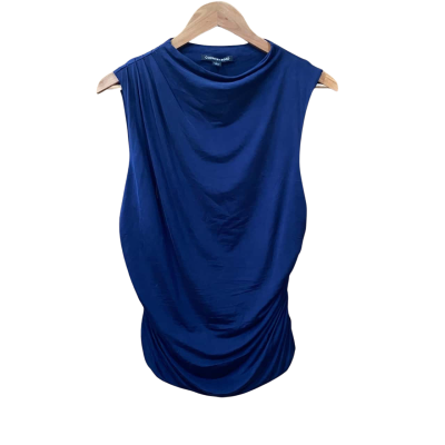 Country Road Navy Blue Draped Top Size L