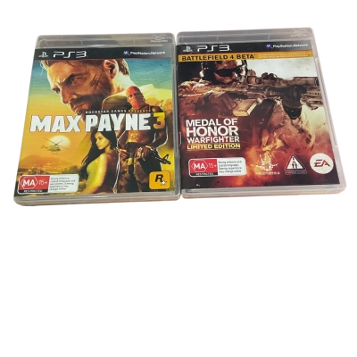 PS3 - 2x Game Bundle - Original Casing & Books - Preowned - Untested