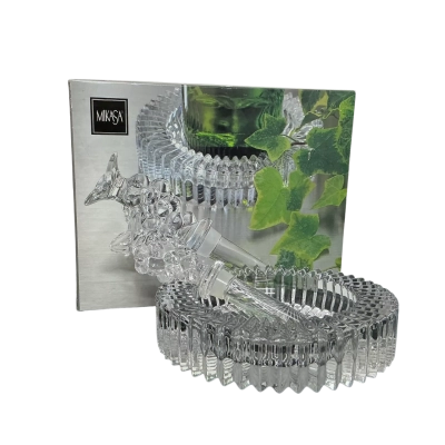 Mikasa Wine Set - Crystal Coaster and Stopper