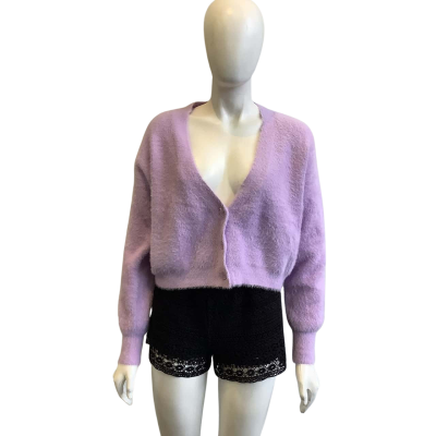 BNWT Supré Women's Size S Melissa Fluffy Cardigan Sweet Lilac 