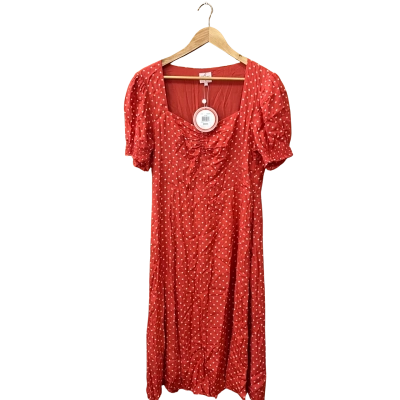 Leona Edmiston Red/White Polka Dot Dress Size 14 