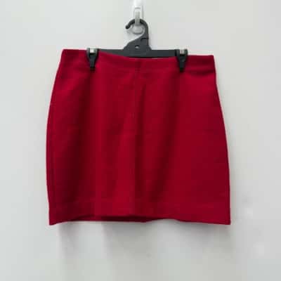  Essayer Wool Blend Red Mini Skirt - Size M