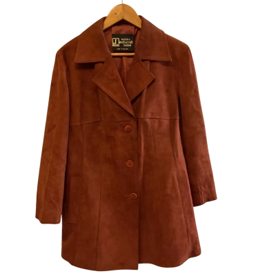 VINTAGE Suede Leathercraft Women’s Jacket -womansSize 18 Brown 