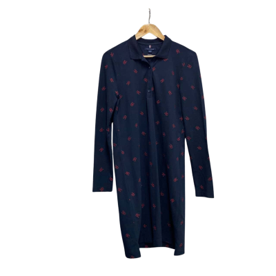 Tommy Hilfiger Womens  Size S Long Sleeve Polo Dress Navy Blue 