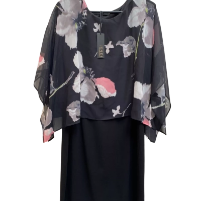 Jendi Womens  Size 16 Floral Dress Black  