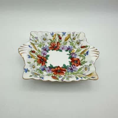 Crown Staffordshire Flora Bone China Trinket Dish