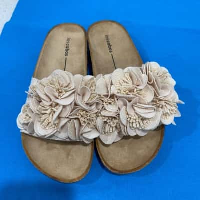 Womens los Cabos slides - floral decoration 