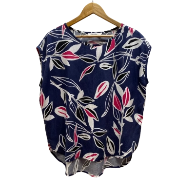 Sportscraft Womens Navy Floral Top Size 12 