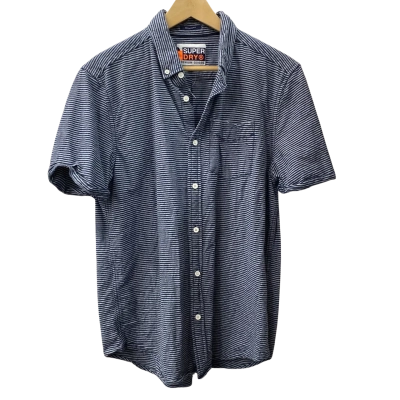 Superdry Mens  Size XL Blue / Grey Button Up Shirt