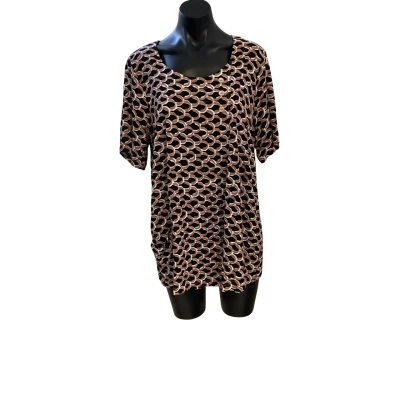 TS Womens  Size 14 Blouse Black  / Brown / Pattern / White 