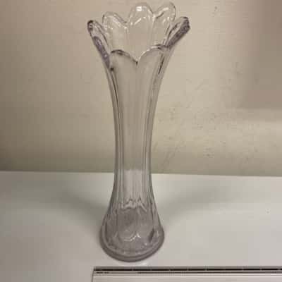 Tall (32cm) Clear Swung Glass Vase