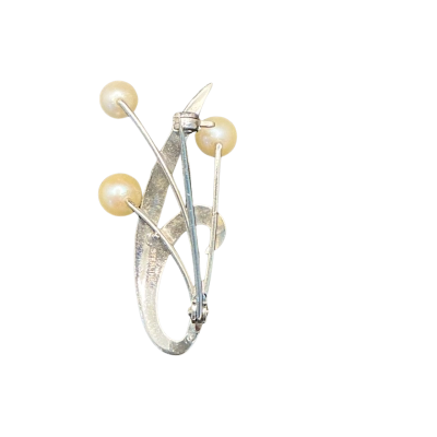  Womens Brooch Silver / White 