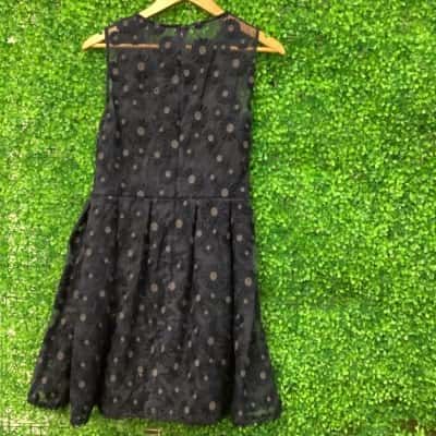 Alannah Hill Womens  Size 12 Pleated Dress Navy Blue 