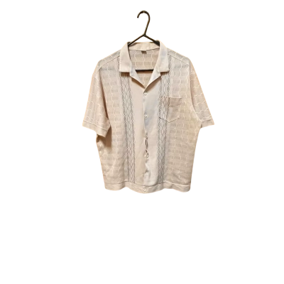Mens Size M Short Sleeve Shirt Nude / Pink  