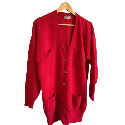 VINTAGE “Tony Wiltshire Portfolio “ cardigan -Size S/M / One Size Button-down Cardigan Red 