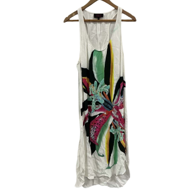 Wayne Cooper Womens Size 16 Sleeveless Dress Floral / White 