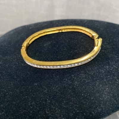 Swarovski Womens Cuff Bracelet Gold 