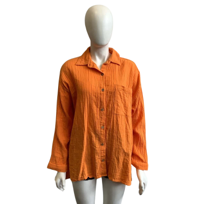 Billabong Women's Size M Long Sleeve Shirt Orange 