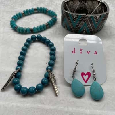  Womens BLUE costume jewellery pack  