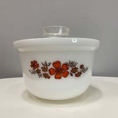 Vintage Crown Corningware “Mimosa” Tubby 1.8Lt Casserole dish with Glass Lid