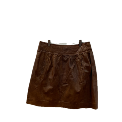 Gorman Womens Leather Skirt Size 12 Brown 