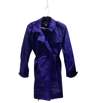 Kenneth Cole Reaction Womens  Size L Trench Coat Blue